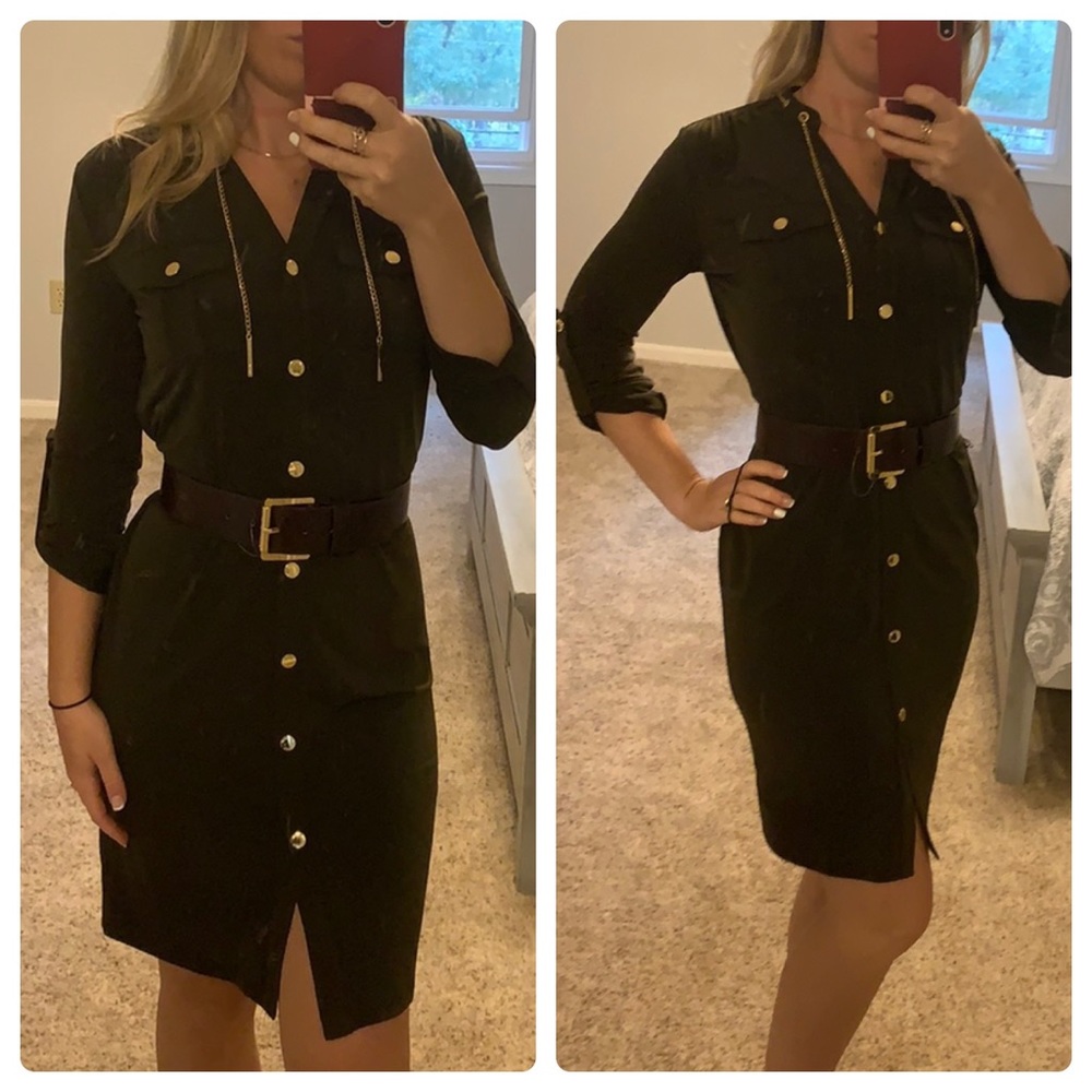 Michael Kors olive green dress
